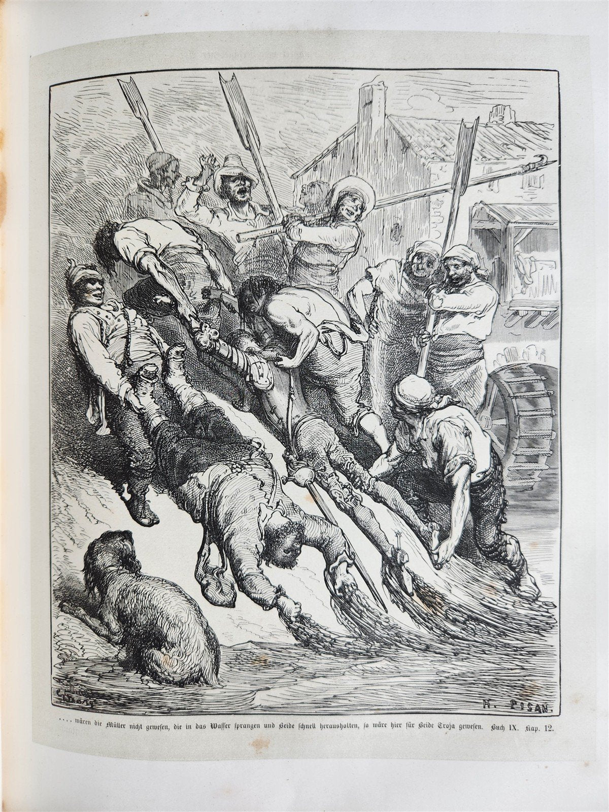 1869 DON QUIXOTE by CERVANTES antique GUSTAVE DORE ILLUSTRATED FOLIO in GERMAN