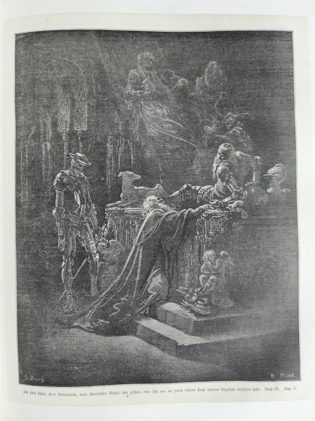 1869 DON QUIXOTE by CERVANTES antique GUSTAVE DORE ILLUSTRATED FOLIO in GERMAN