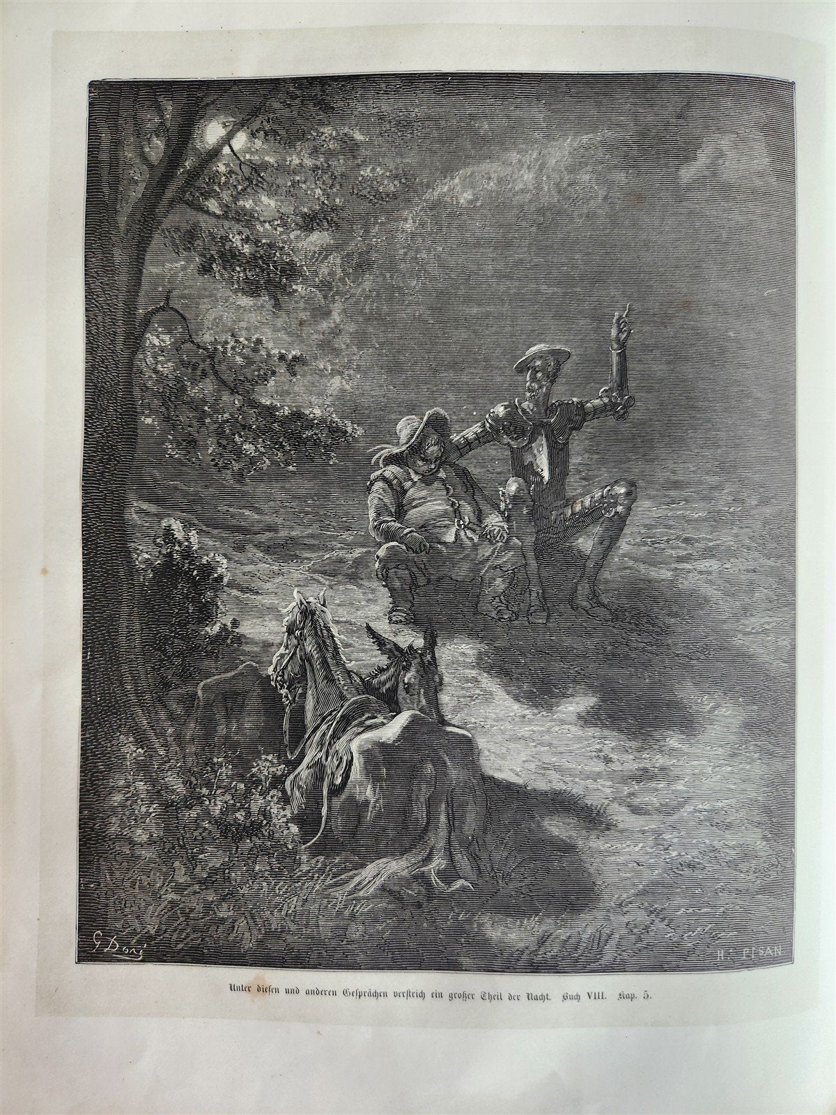 1869 DON QUIXOTE by CERVANTES antique GUSTAVE DORE ILLUSTRATED FOLIO in GERMAN