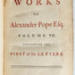 1751 WORKS of ALEXANDER POPE antique 7 VOLUMES in ENGLISH illustrated