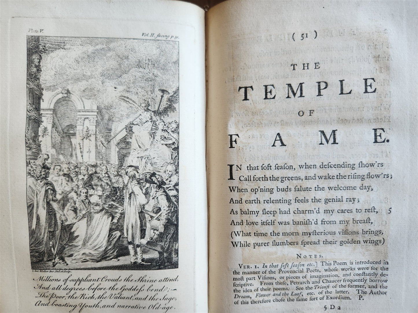1751 WORKS of ALEXANDER POPE antique 7 VOLUMES in ENGLISH illustrated