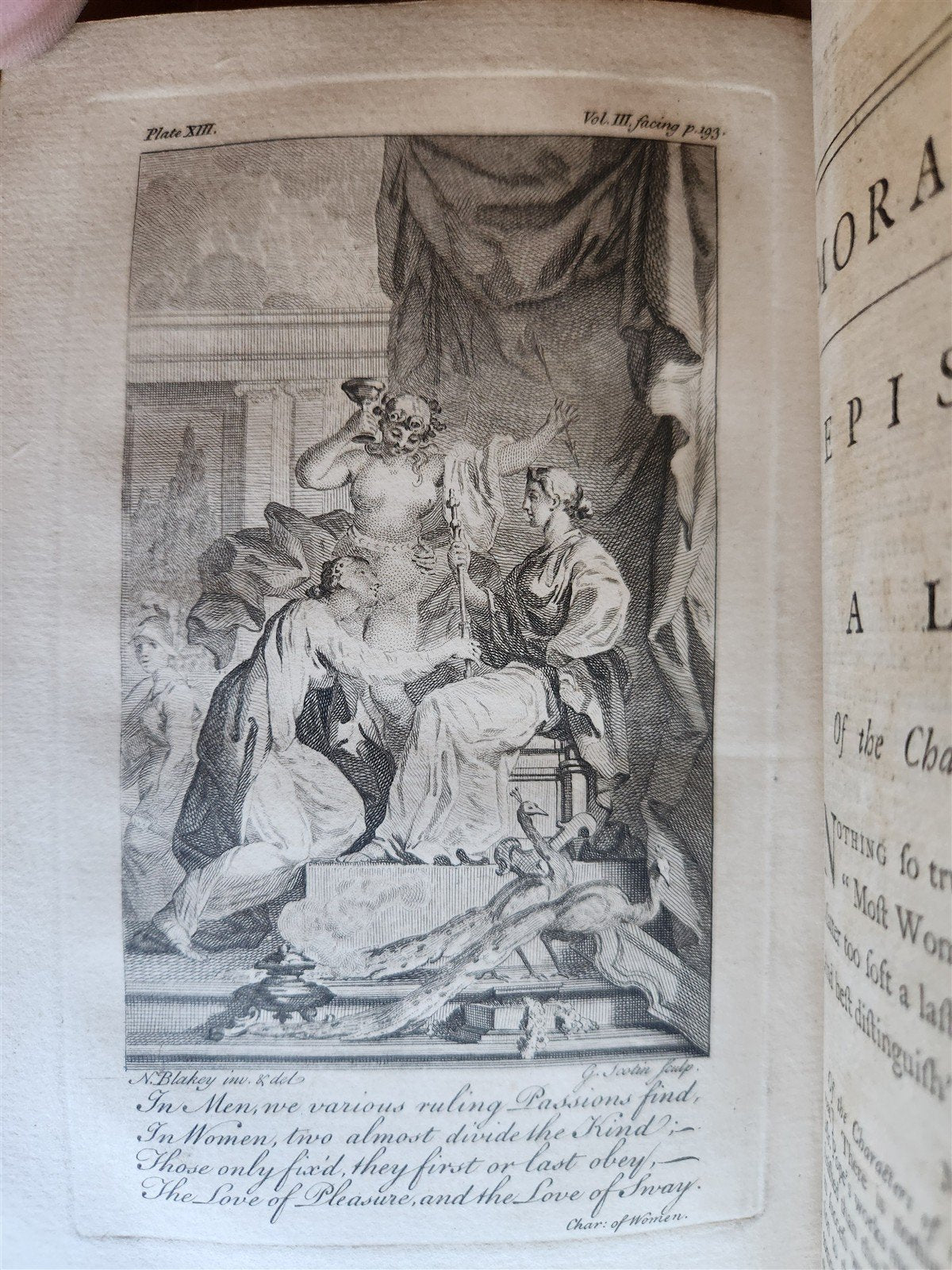 1751 WORKS of ALEXANDER POPE antique 7 VOLUMES in ENGLISH illustrated