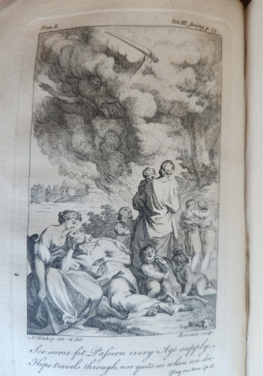 1751 WORKS of ALEXANDER POPE antique 7 VOLUMES in ENGLISH illustrated