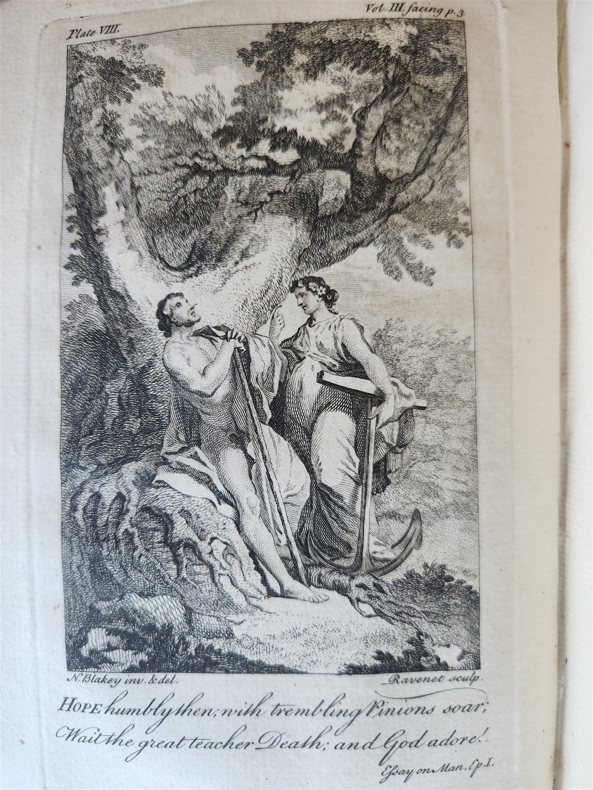 1751 WORKS of ALEXANDER POPE antique 7 VOLUMES in ENGLISH illustrated
