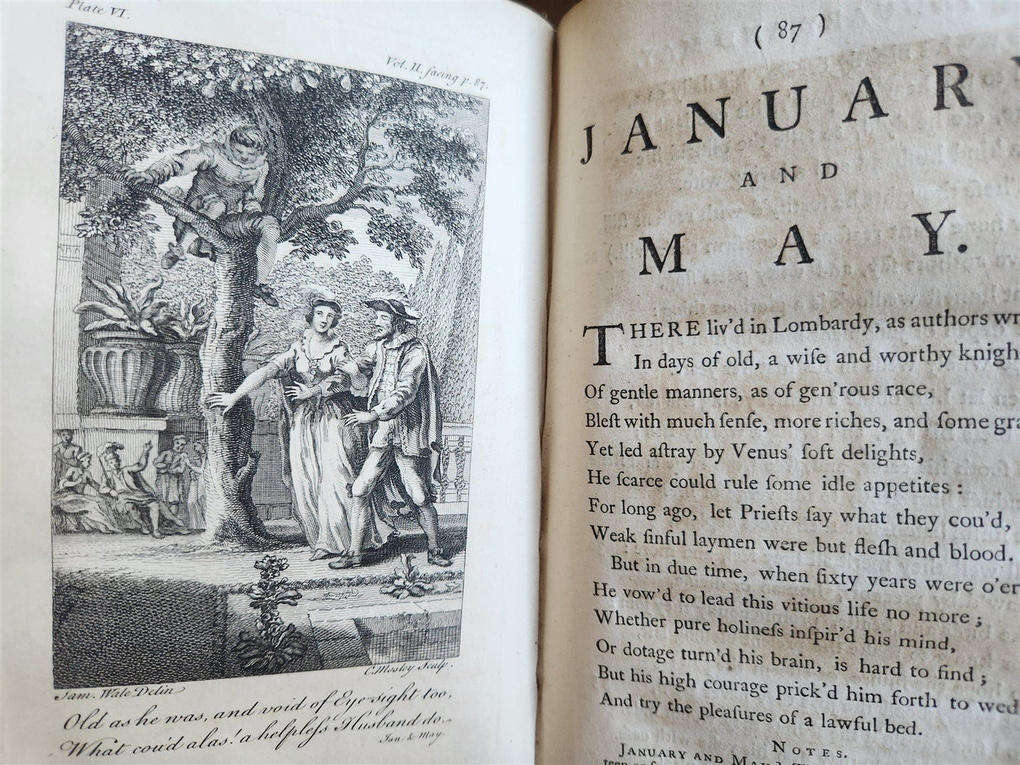 1751 WORKS of ALEXANDER POPE antique 7 VOLUMES in ENGLISH illustrated