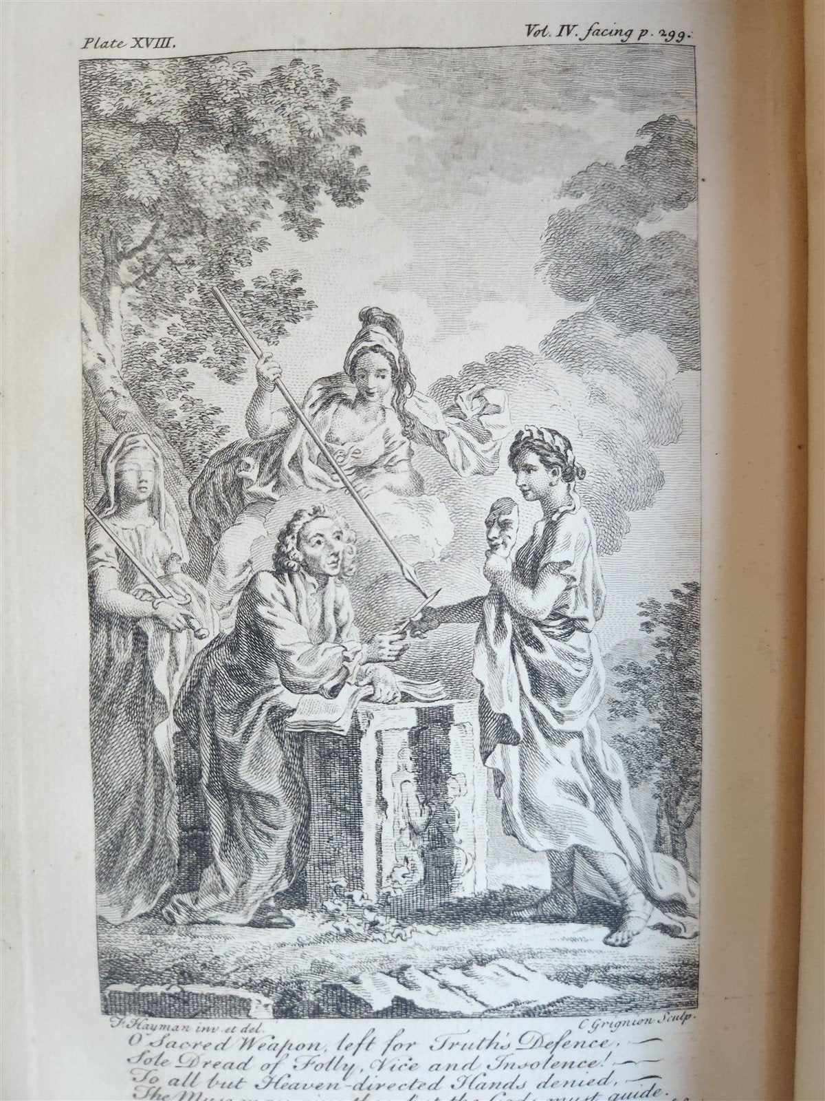 1751 WORKS of ALEXANDER POPE antique 7 VOLUMES in ENGLISH illustrated