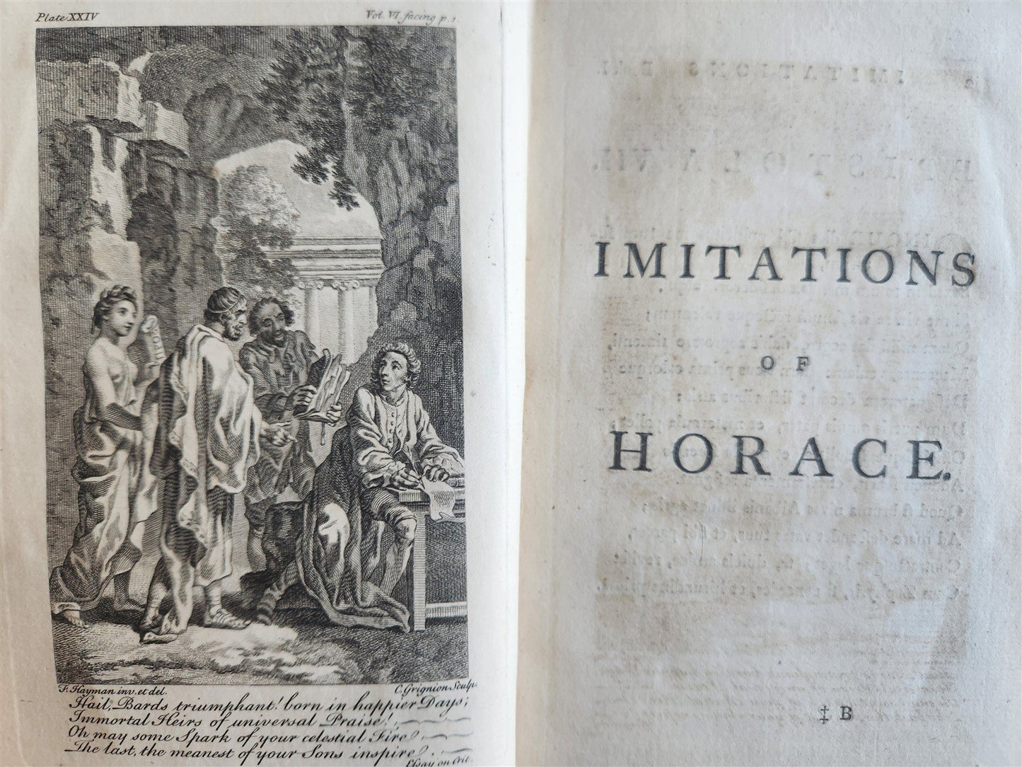 1751 WORKS of ALEXANDER POPE antique 7 VOLUMES in ENGLISH illustrated