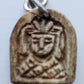 19th century CARVED HORN PENDANT w/ MAN'S FACE antique