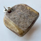 19th century CARVED HORN PENDANT w/ MAN'S FACE antique