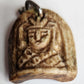 19th century CARVED HORN PENDANT w/ MAN'S FACE antique