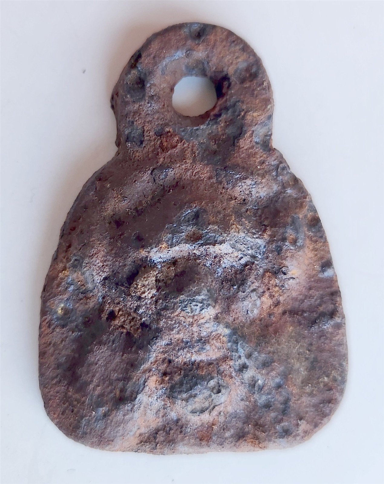 11th century ANGLO-SCANDINAVIAN VIKING BRONZE STIRRUP MOUNT w/MAN'S FACE antique