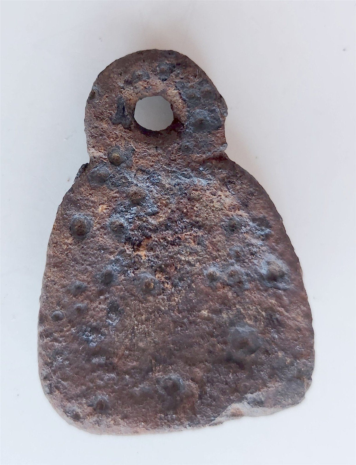 11th century ANGLO-SCANDINAVIAN VIKING BRONZE STIRRUP MOUNT w/MAN'S FACE antique