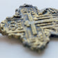 18th century RUSSIAN ORTHODO BRONZE icon NECK CROSS antique