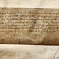 17th CENTURY MANUSCRIPT on VELLUM ANTIQUE LEGAL DOCUMENT in ENGLISH