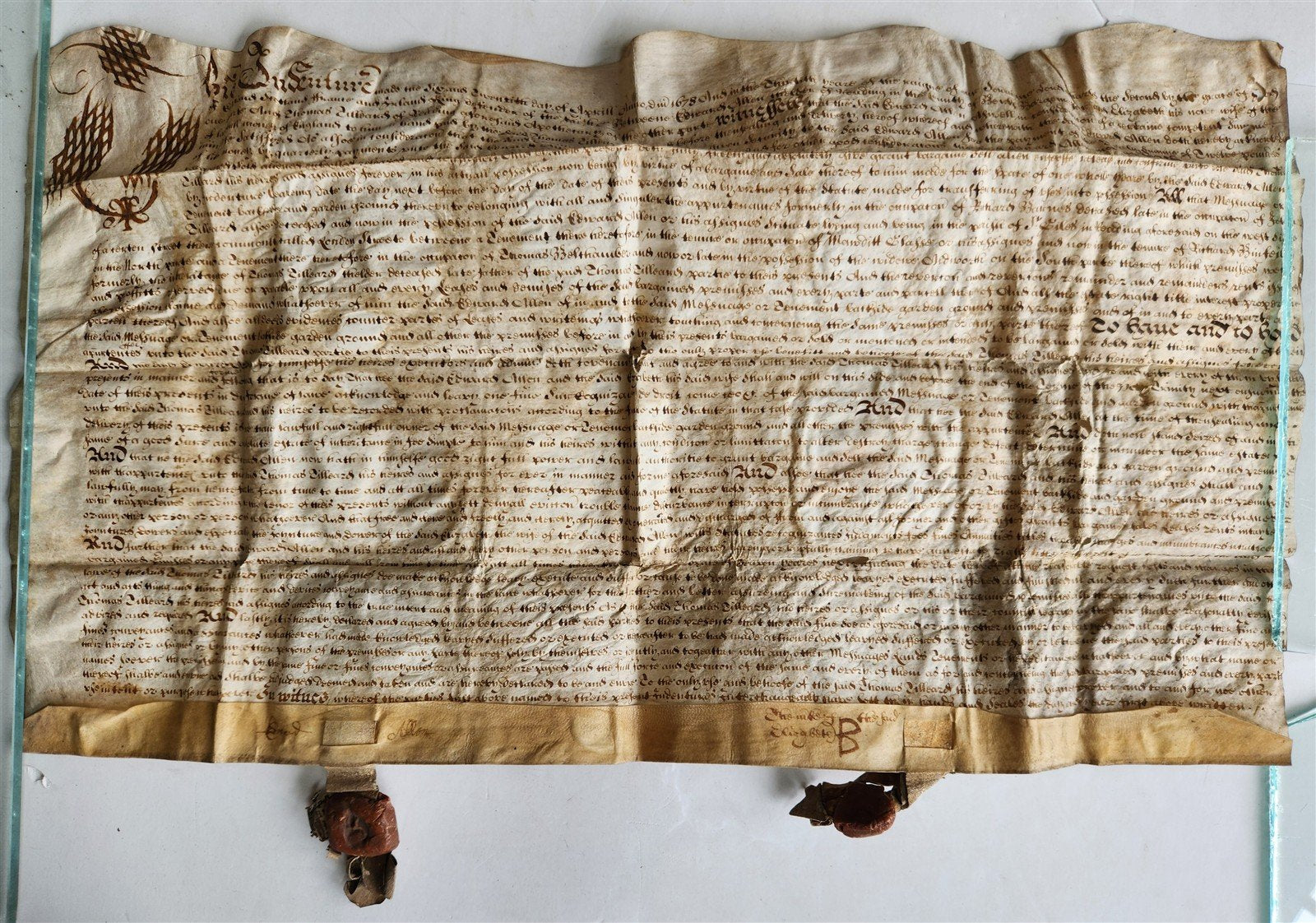 1678 17th CENTURY MANUSCRIPT on VELLUM ANTIQUE LEGAL DOCUMENT in ENGLI ...
