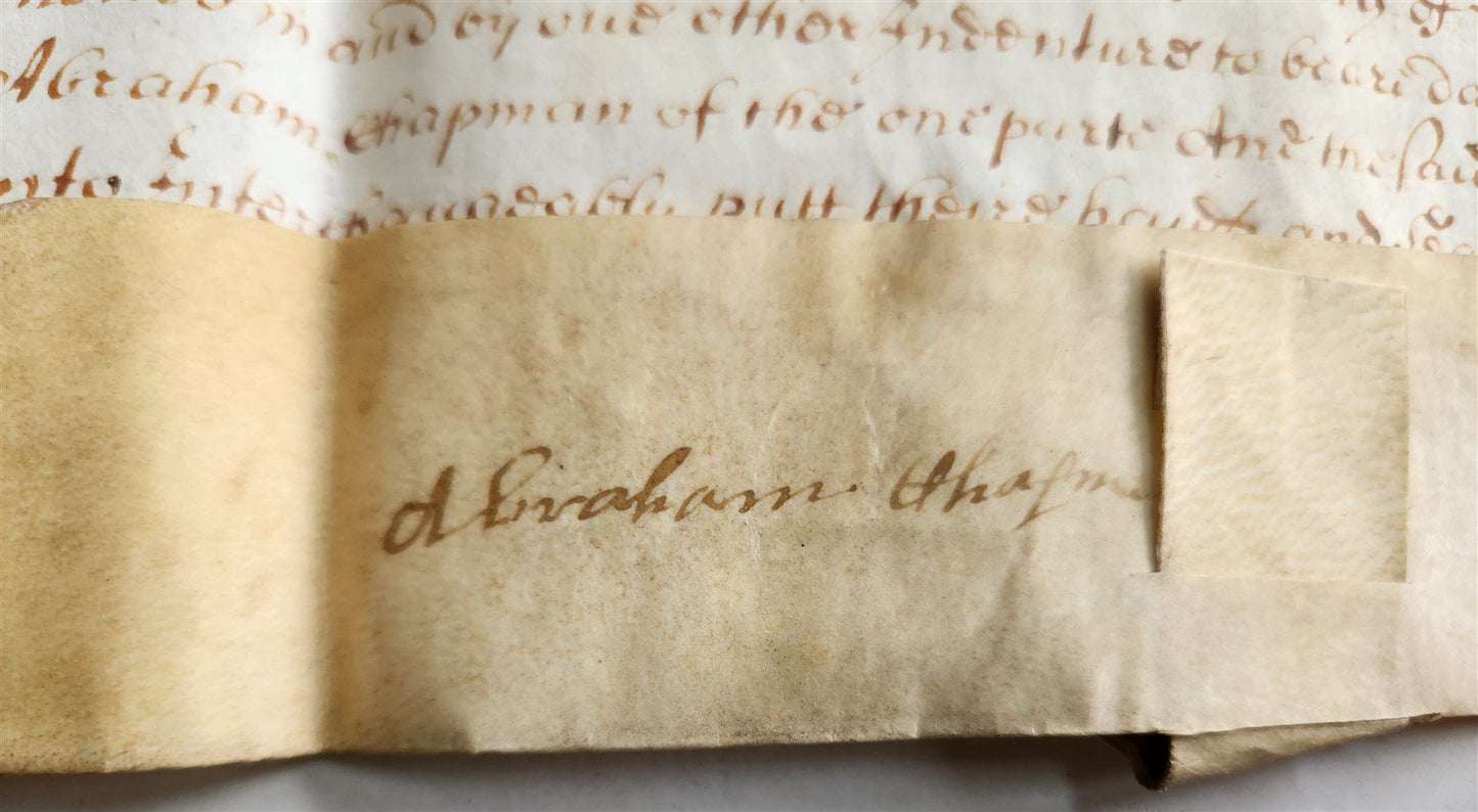 17th CENTURY MANUSCRIPT on VELLUM ANTIQUE BRITISH LEGAL DOCUMENT in ENGLISH