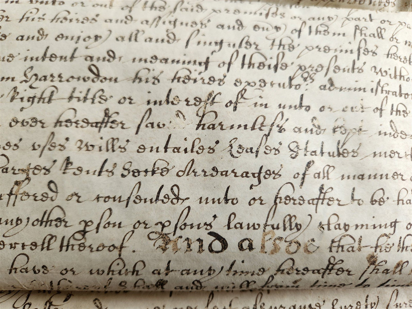 1665 17th CENTURY MANUSCRIPT on VELLUM ANTIQUE BRITISH LEGAL DOCUMENT in ENGLISH