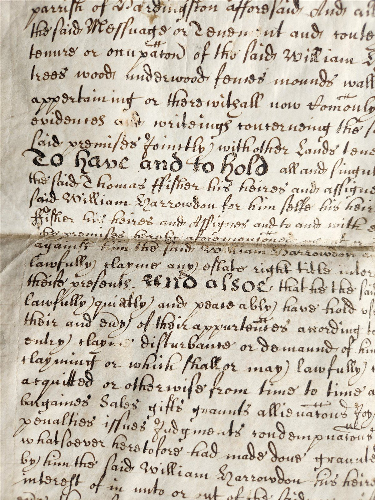 1665 17th CENTURY MANUSCRIPT on VELLUM ANTIQUE BRITISH LEGAL DOCUMENT in ENGLISH