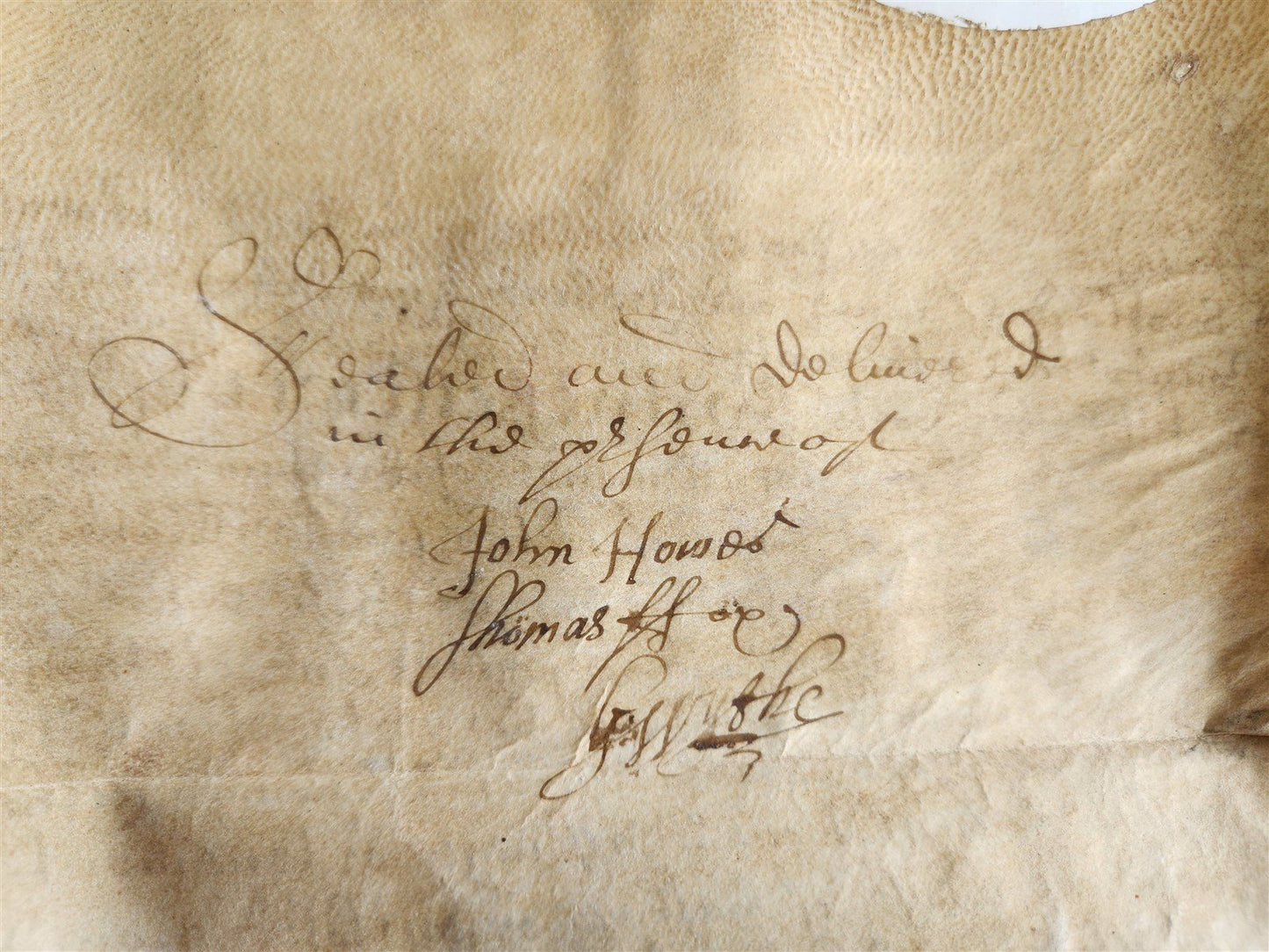 1665 17th CENTURY MANUSCRIPT on VELLUM ANTIQUE BRITISH LEGAL DOCUMENT in ENGLISH