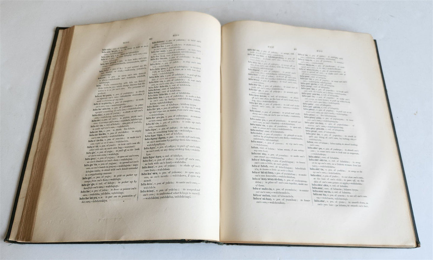 1852 GRAMMAR & DICTIONARY of DAKOTA LANGUAGE antique AMERICANA