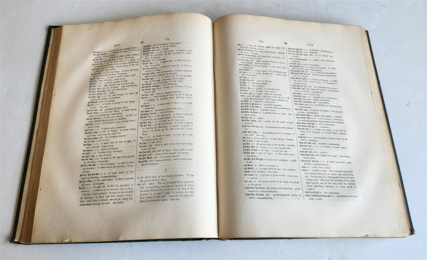 1852 GRAMMAR & DICTIONARY of DAKOTA LANGUAGE antique AMERICANA