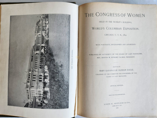 1894 Congress of Women World's Columbian Exposition ANTIQUE Americana