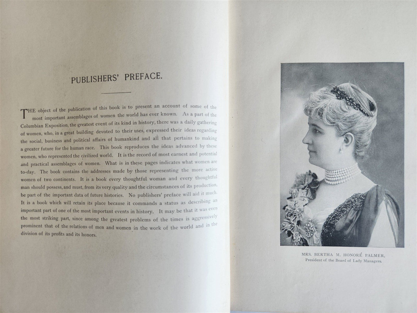 1894 Congress of Women World's Columbian Exposition ANTIQUE Americana