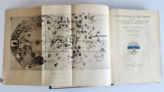 1929 Voyages of the Cabots ENGLISH DISCOVERY of AMERICA ANTIQUE Americana