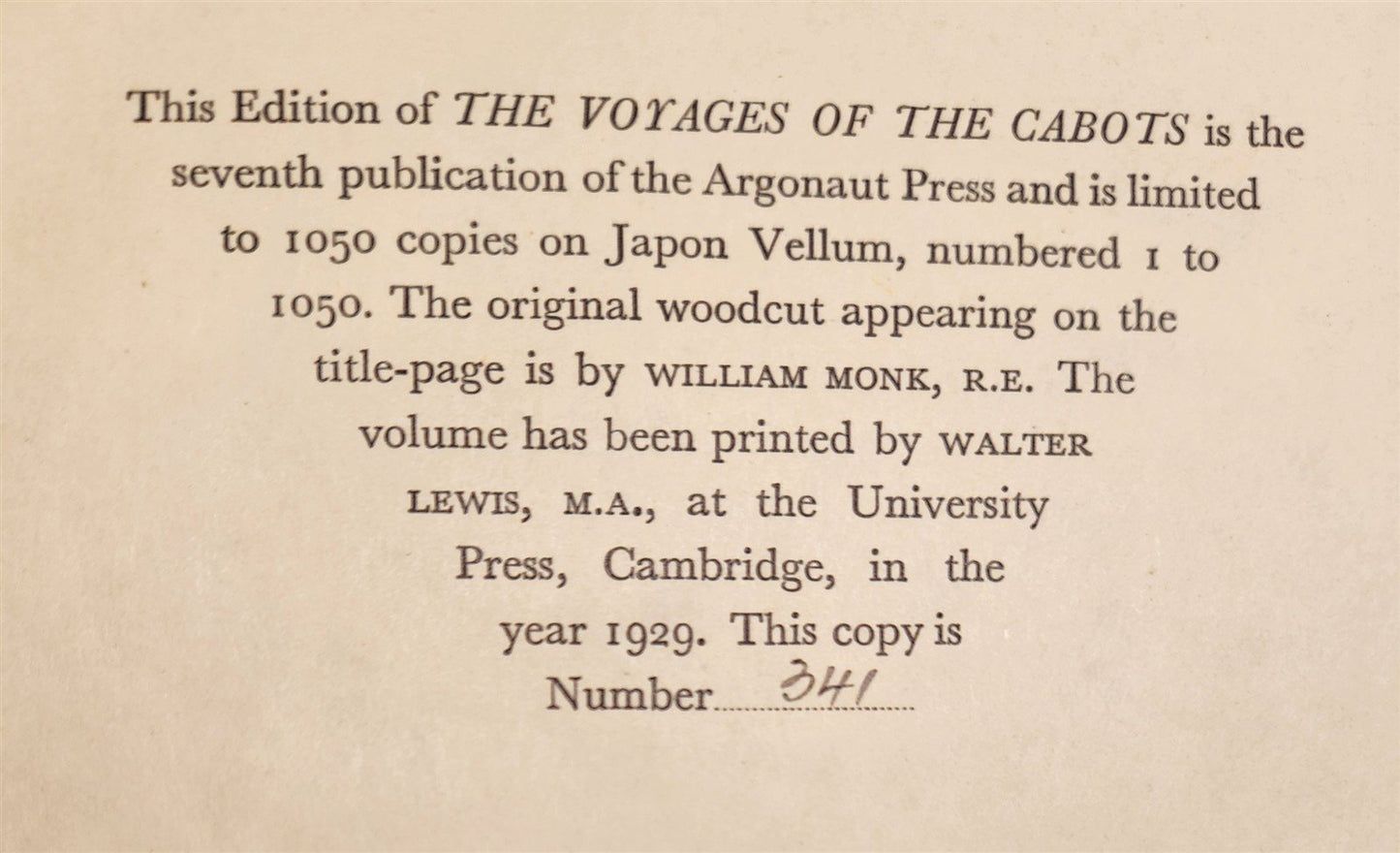 1929 Voyages of the Cabots ENGLISH DISCOVERY of AMERICA ANTIQUE Americana