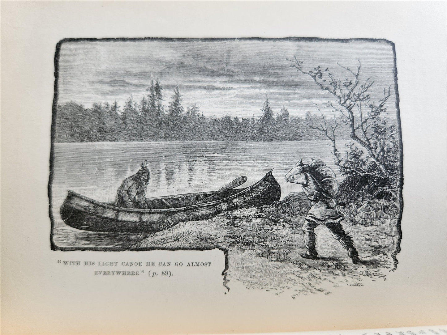 1890 By Canoe & Dog-Train Among the Cree & Salteaux Indians ANTIQUE illustrated