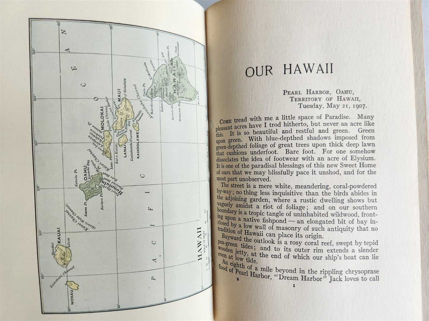 1917 OUR HAWAII By Charmain Kittredge London ANTIQUE illustrated