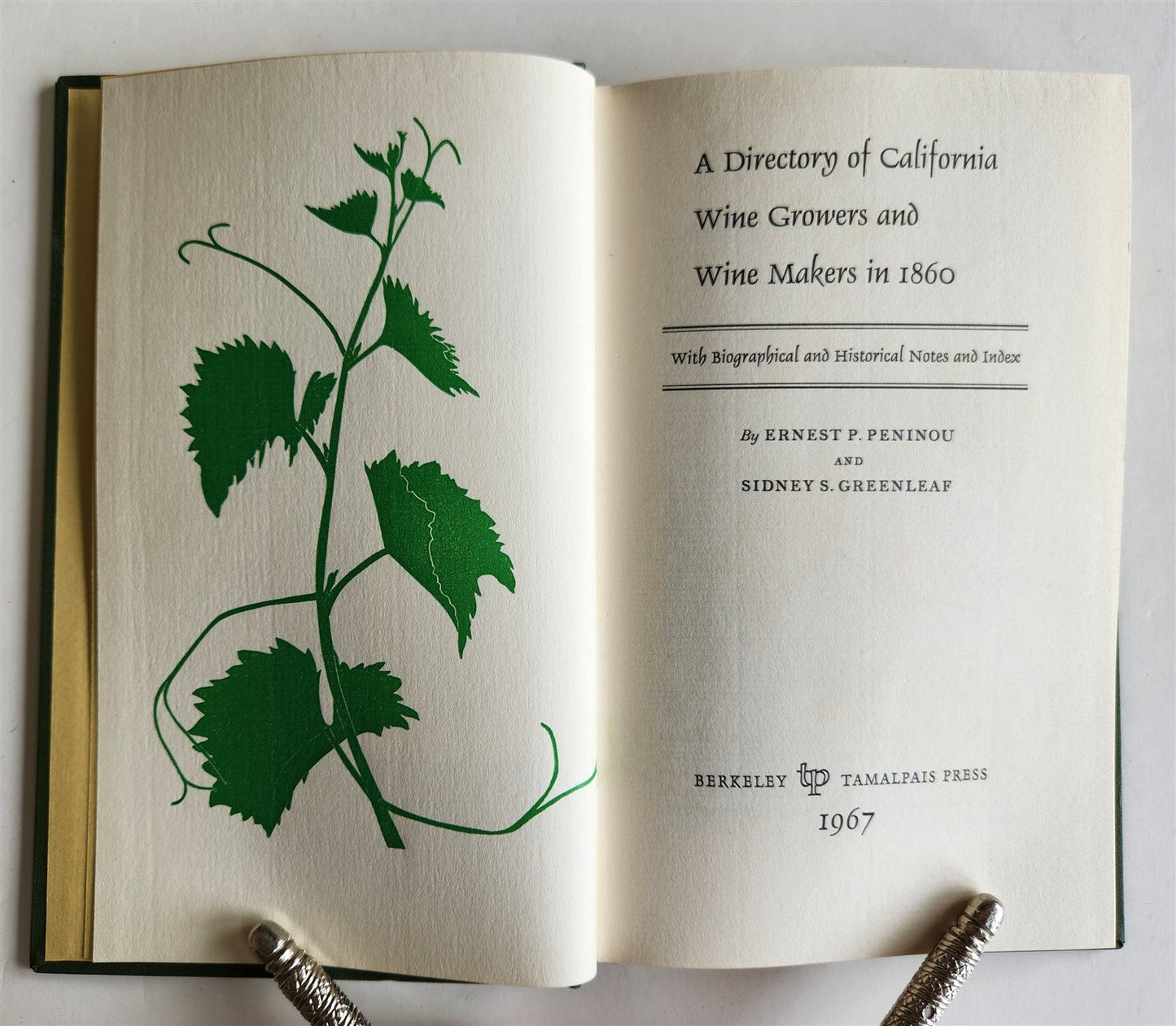 1967 A Directory of California Wine Growers and Wine Makers in 1860 ANTIQUE
