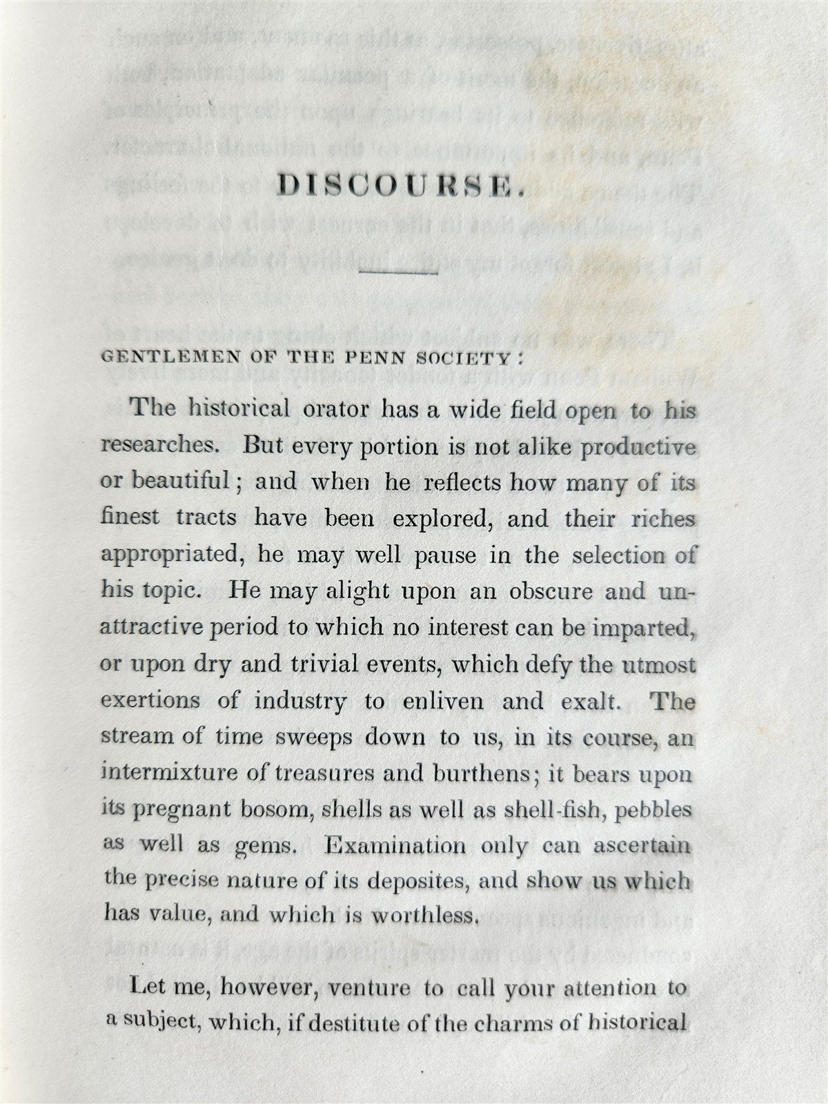 1836 DISCOURSE ON SURVIVING REMNANT OF INDIAN RACE in US ANTIQUE Americana