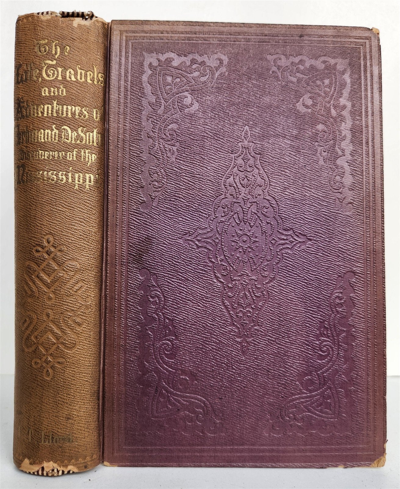1858 Tavels & Adventures of Ferdinand De Soto Discoverer of Mississippi ANTIQUE