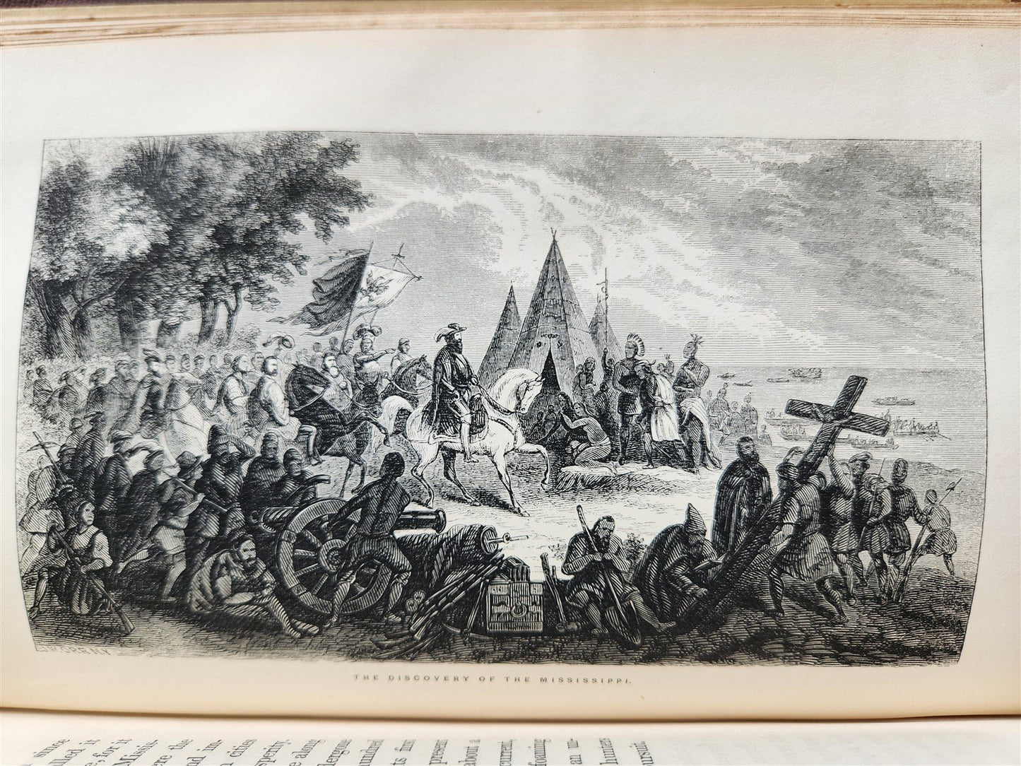 1858 Tavels & Adventures of Ferdinand De Soto Discoverer of Mississippi ANTIQUE