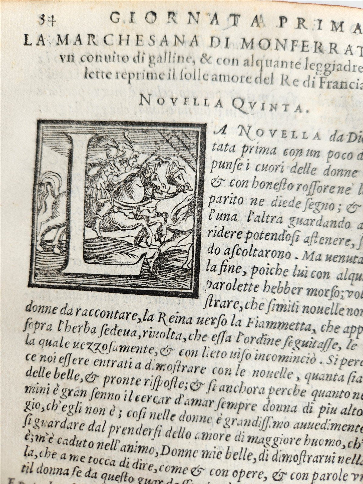 1573 DECAMERON by GIOVANNI BOCCACCHIO Giunti Press antique RARE