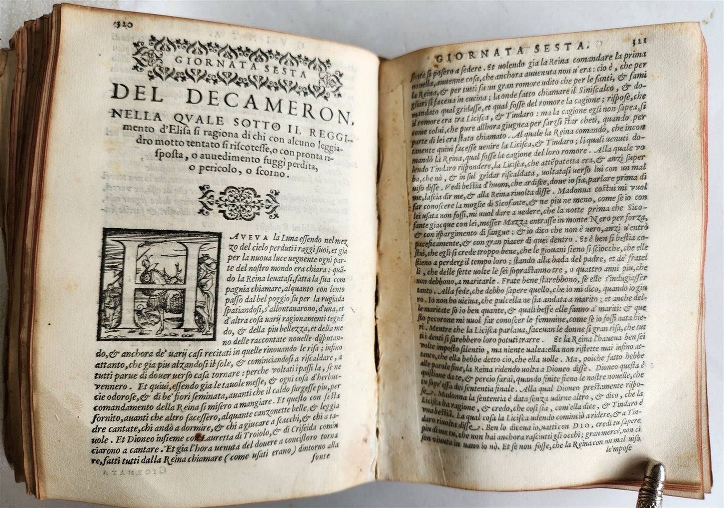 1573 DECAMERON by GIOVANNI BOCCACCHIO Giunti Press antique RARE