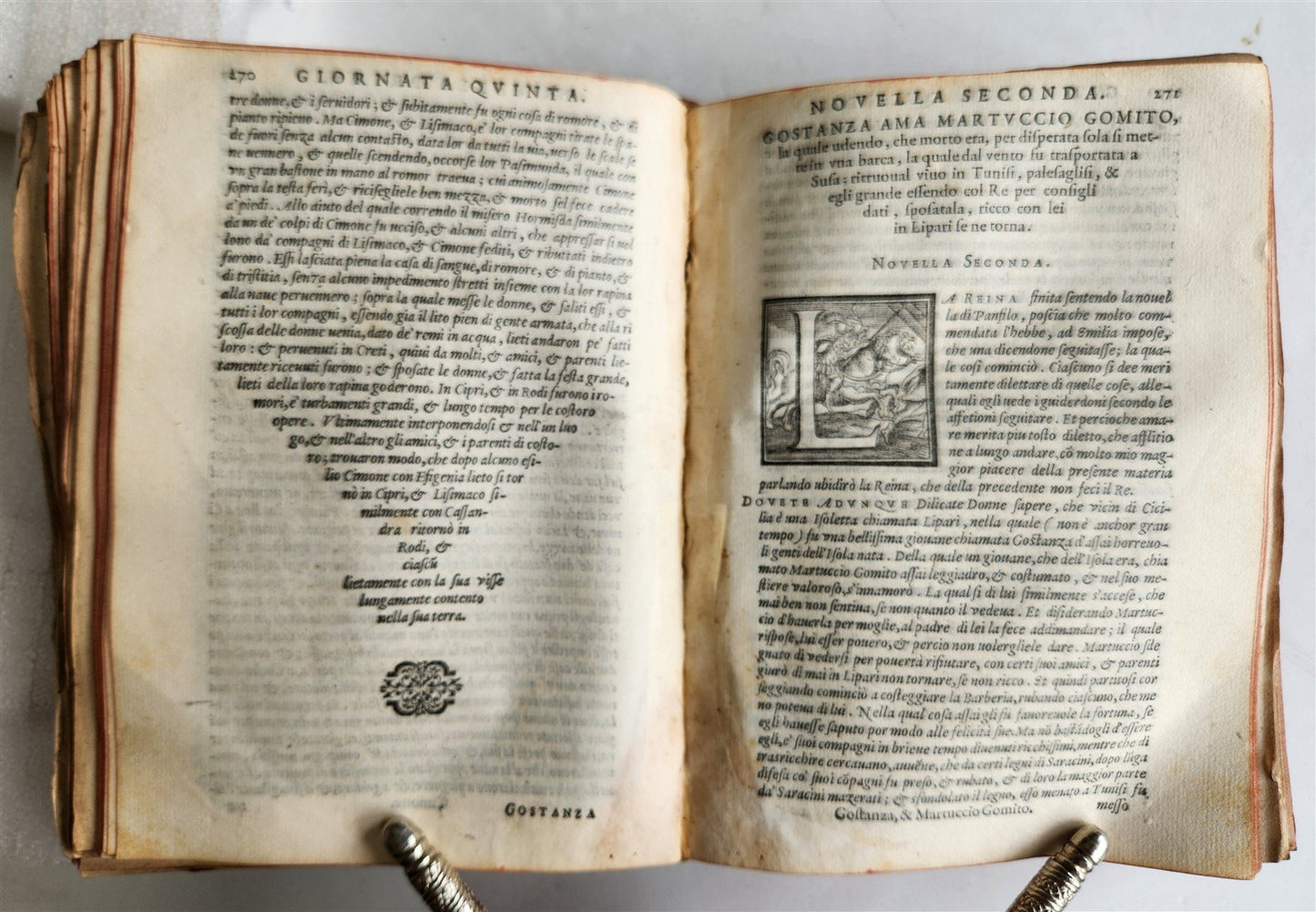 1573 DECAMERON by GIOVANNI BOCCACCHIO Giunti Press antique RARE
