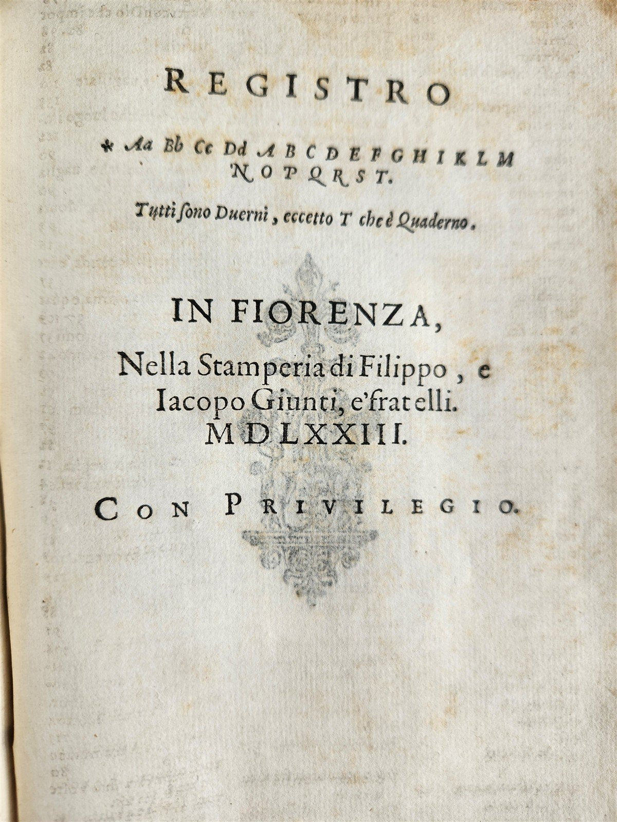1573 DECAMERON by GIOVANNI BOCCACCHIO Giunti Press antique RARE