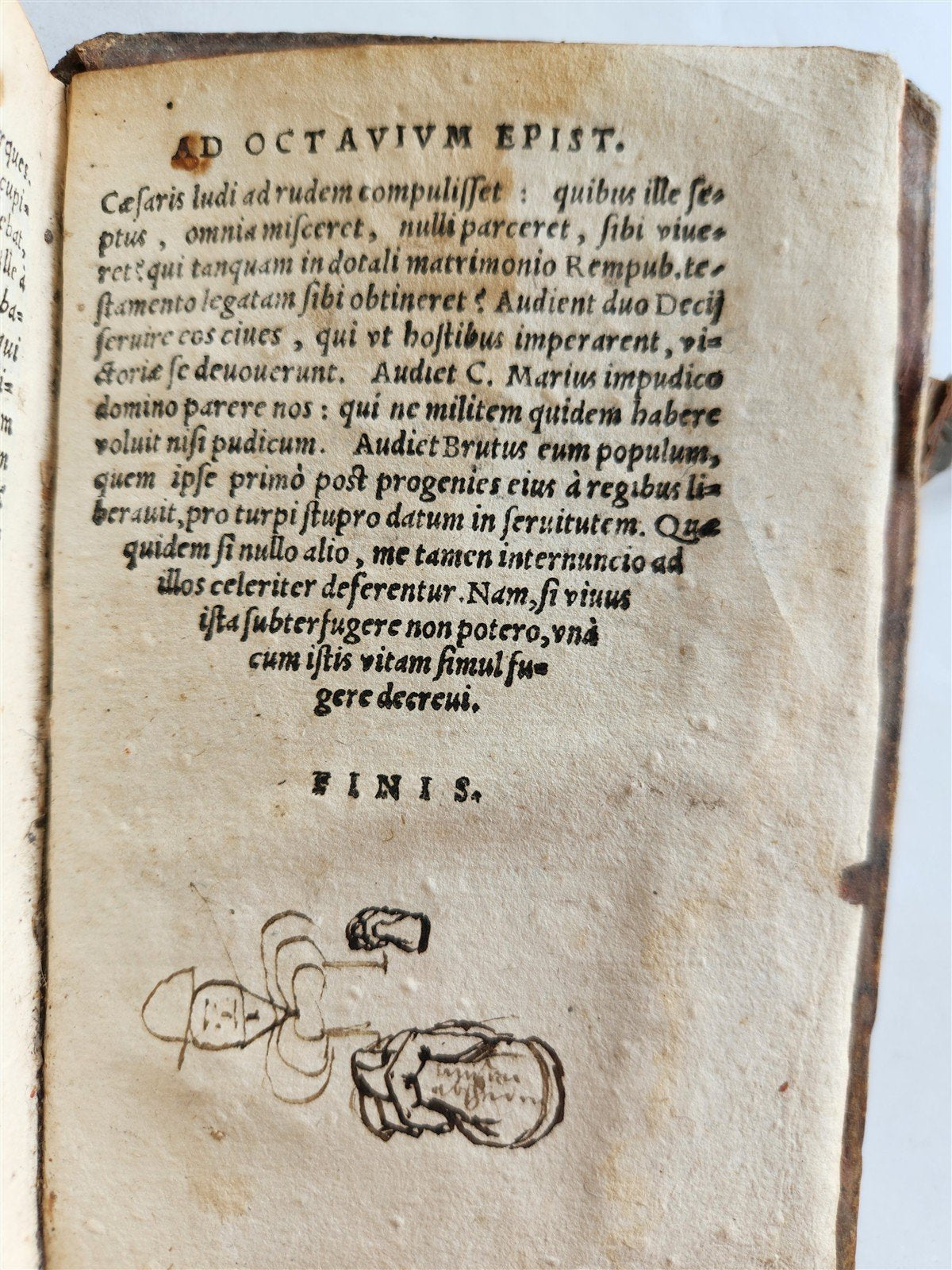 1582 CICERO Epistolarum Familiarium antique 16th CENTURY PIGSKIN BINDING