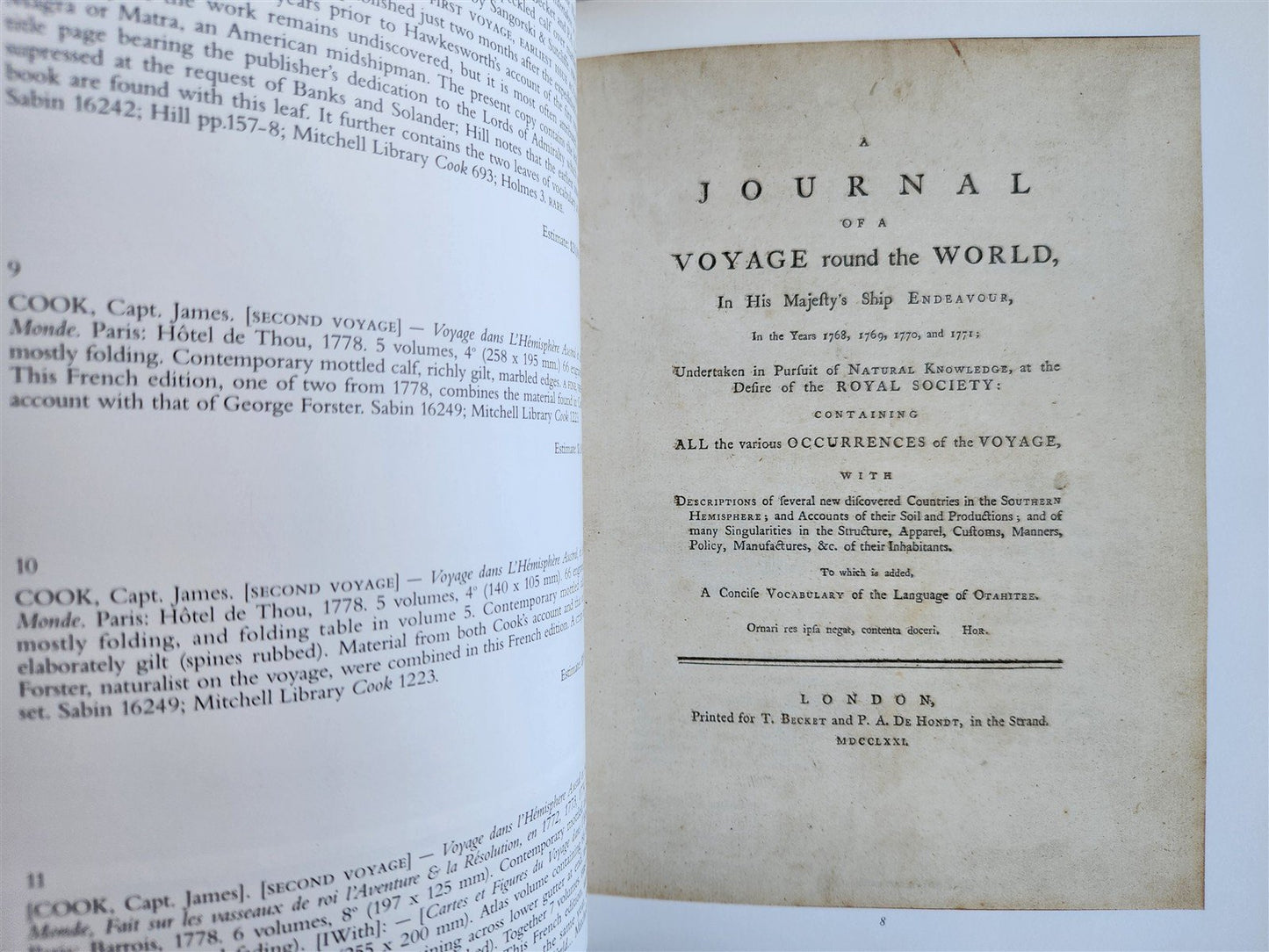 BOOKS including CAPTAIN COOK & HIS CIRCLE 2000 CHRISTIE'S AUCTION CATALOG