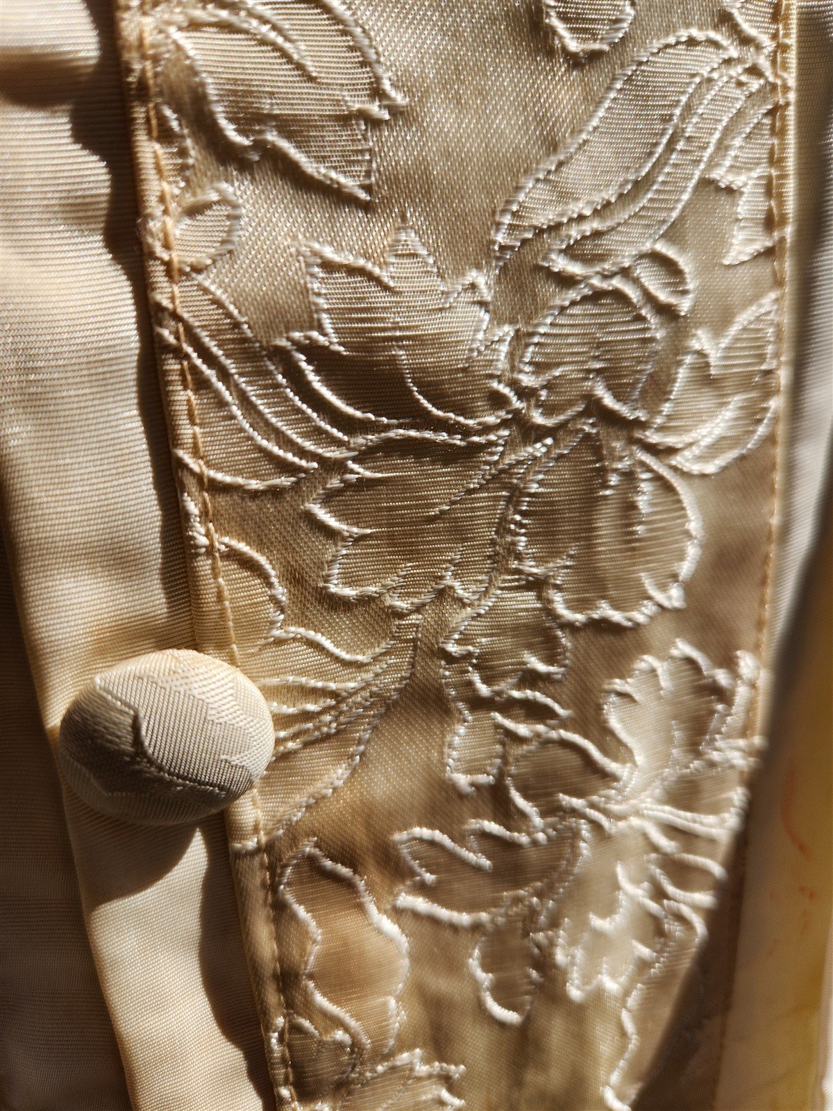 JEWISH WHITE SILK ROBE KITTEL antique JUDAICA