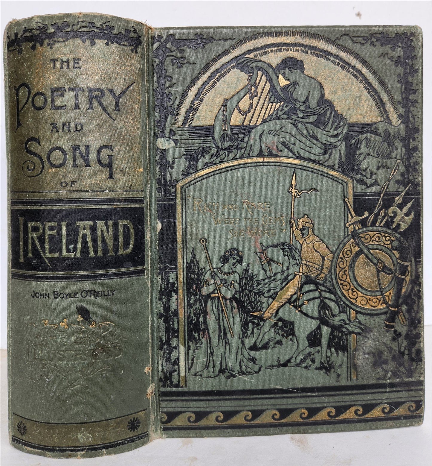 1887 POETRY AND SONG OF IRELAND illustrated ANTIQUE in ENGLISH