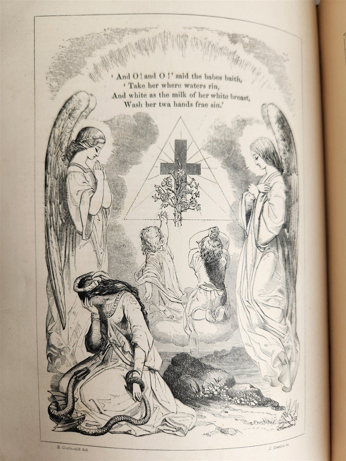 1853 THE BOOK OF BRITISH BALLADS illustrated POETRY ANTIQUE in ENGLISH