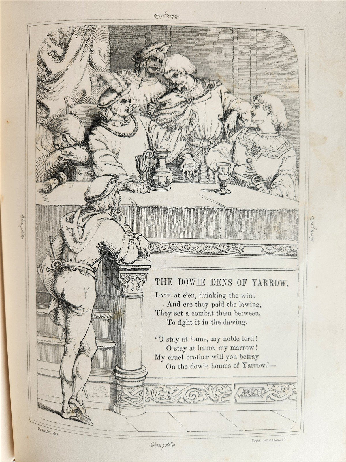 1853 THE BOOK OF BRITISH BALLADS illustrated POETRY ANTIQUE in ENGLISH