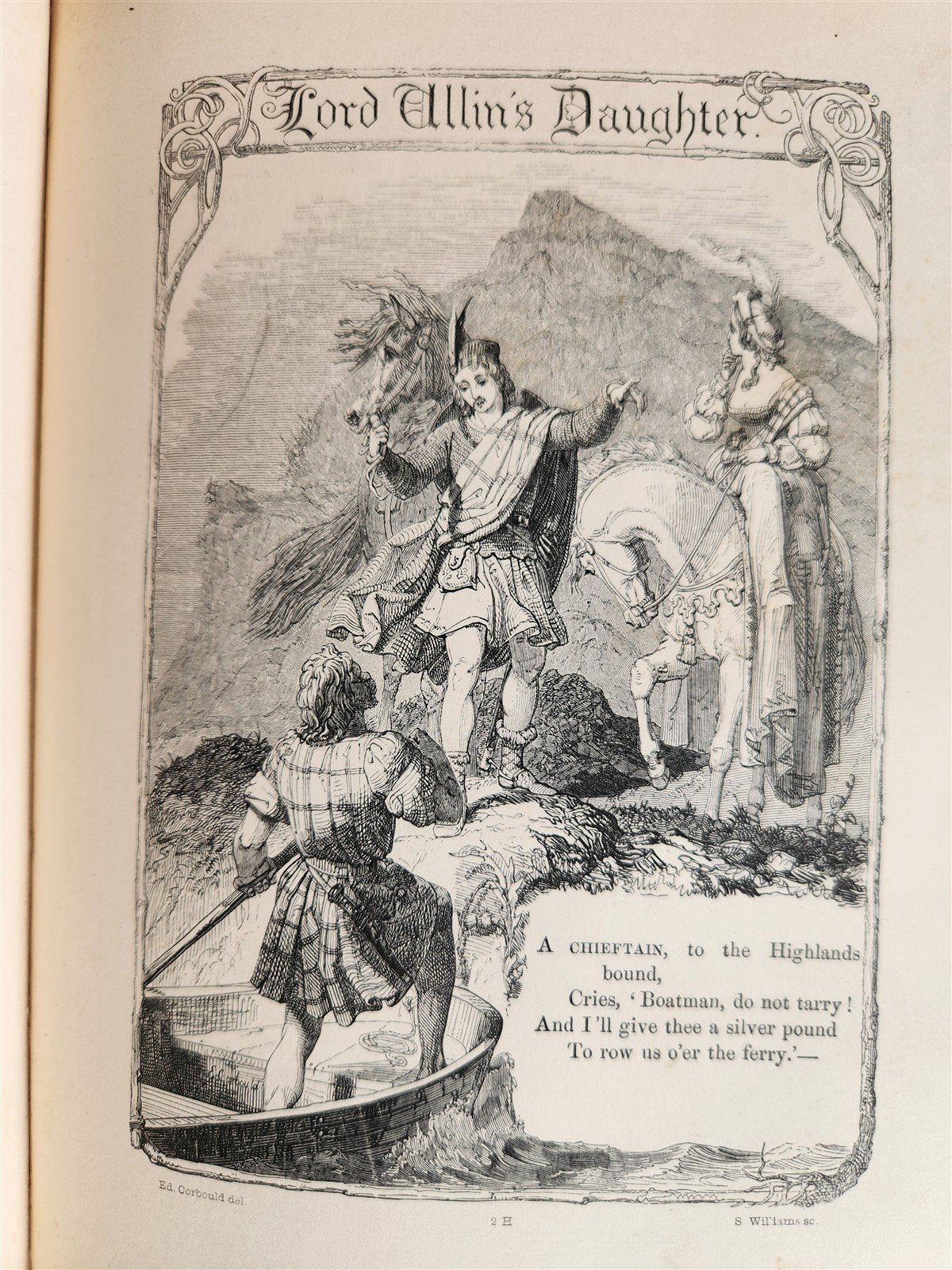 1853 THE BOOK OF BRITISH BALLADS illustrated POETRY ANTIQUE in ENGLISH