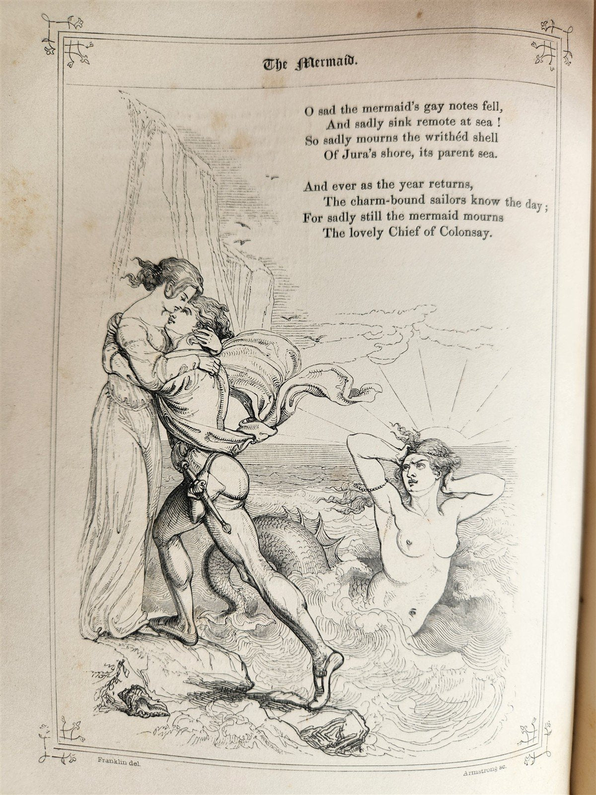 1853 THE BOOK OF BRITISH BALLADS illustrated POETRY ANTIQUE in ENGLISH