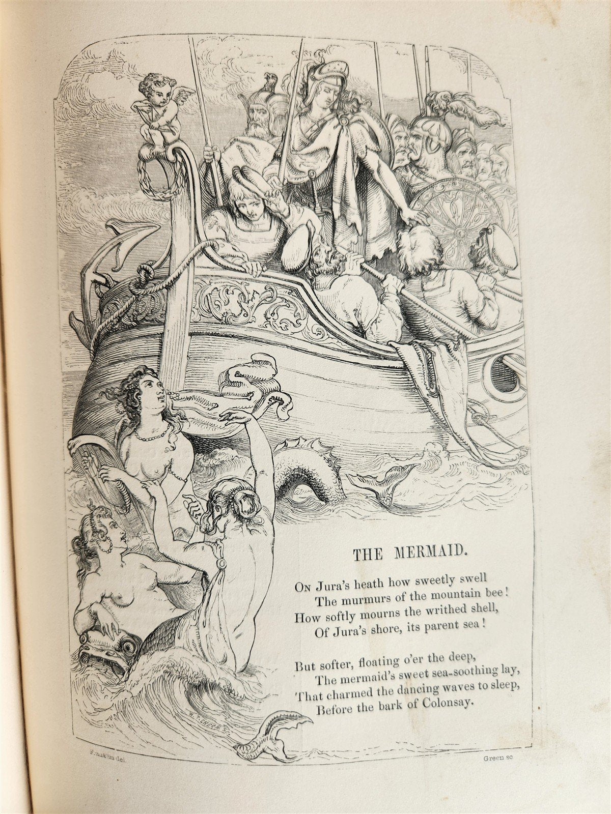 1853 THE BOOK OF BRITISH BALLADS illustrated POETRY ANTIQUE in ENGLISH