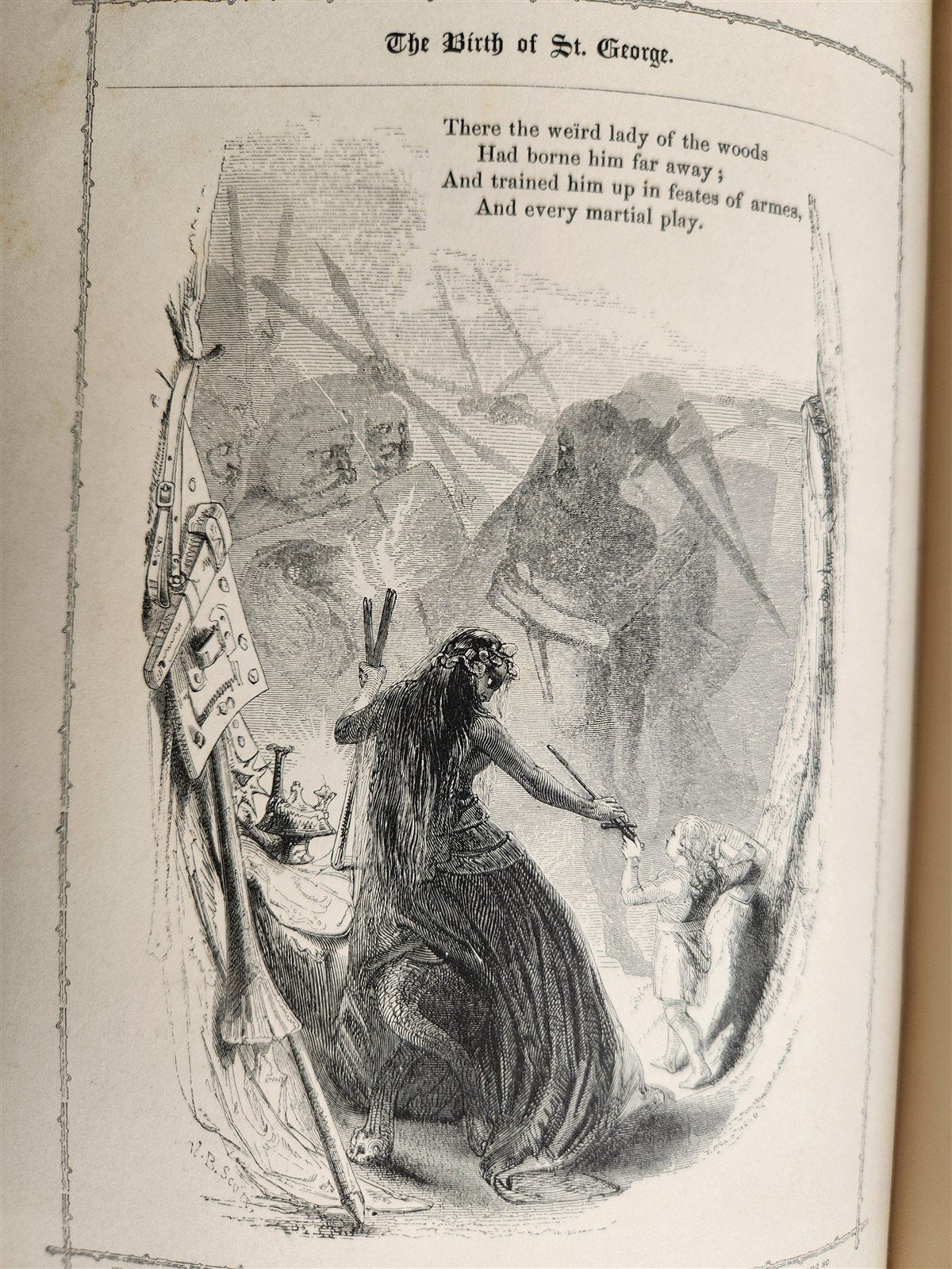1853 THE BOOK OF BRITISH BALLADS illustrated POETRY ANTIQUE in ENGLISH