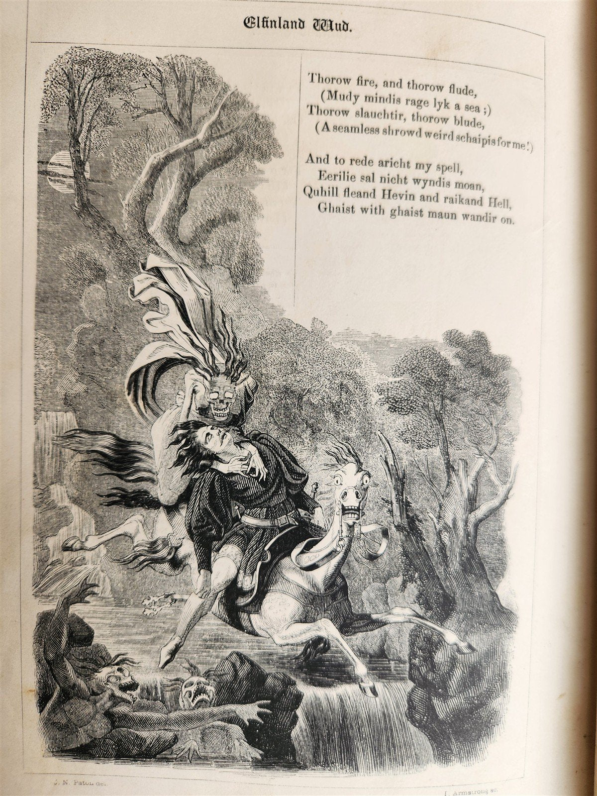 1853 THE BOOK OF BRITISH BALLADS illustrated POETRY ANTIQUE in ENGLISH